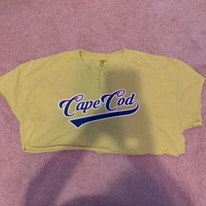 Yellow Cape Cod Crop Top
